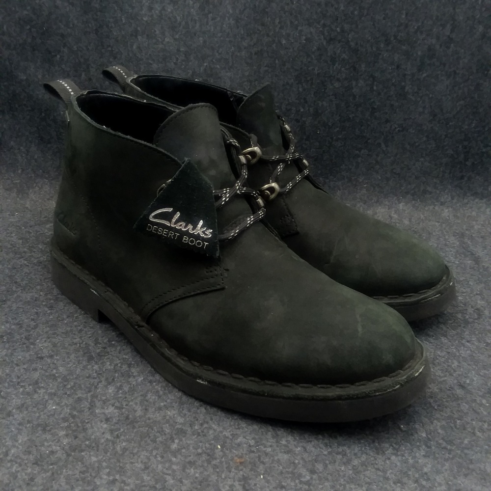 Clarks‎ Desert Boot Mens US 7M Black Gore-Tex Leather Lace-Up Ankle Boots - Picture 4 of 14